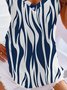 Abstract Sleeveless V Neck Casual Tank
