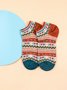 Casual Striped Pattern Cotton Socks Women's Boat Socks