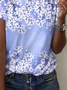 Floral Casual Short Sleeve Loosen T-Shirt