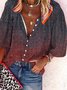 Women's Summer Tribal Vintage Half Sleeve Shirt Collar Blouse & Shirt