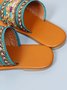 Woven Ethnic Pattern Sequined Thong Boho Slippers