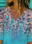 Cotton-Blend Striped Long Sleeve Vintage Top