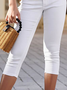 Plus size Regular Fit Casual Cropped Pants