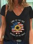 Casual Sunflower Land Of The Free Because Of The Brave Plus Size T-Shirts