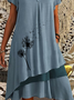 Dandelion Loosen V Neck Short Sleeve Woven Dress