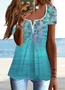 Floral Crew Neck Jersey T-Shirt