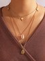 Vacation Style Boho Shell Multilayer Necklace Sweater Chain