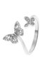 Leisure Vacation Full Diamond Butterfly Geometric Open Ring Commuter Party Jewelry