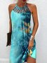 Ombre Elegant Spaghetti Dress