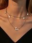 Diamond Star Moon Layered Necklace Party Necklace Dress Jewelry