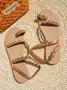 Vintage Rhinestone Flip-flop Sandals