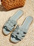 Vintage Cutout Woven Slipper Sandals