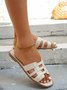 Vintage Cutout Woven Slipper Sandals