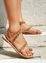 Vintage Rhinestone Flip-flop Sandals