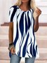 Striped Casual Round Neck Loosen T-Shirt