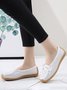 Hollow Breathable Simple Lace Up Soft Shoes