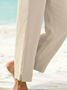 Plain Cotton Casual Pants