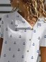 Geometric Short Sleeve Lapel Plus Size Casual Shirts