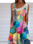 Loose Casual Geometric Dress