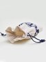Ethnic style Cotton and linen Drawstring Beam mouth Storage bag