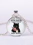 Black Cat Let Me Check My Giveashitometer Nope Nothing Metal tin Signs Necklace