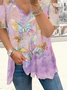 Vacation Jersey V Neck T-Shirt