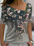 Short sleeve Floral Casual T-Shirt