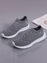 Rhinestone Design Portable Overfoot Lightweight Flyknit Sneakers