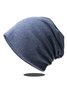Autumn Winter Plain Color All-Match Pullover Hat Keep Warm Windproof Hat