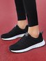 Contrasting Solid Color Breathable Mesh Casual Sneakers