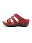 Soft Sole Breathable Cutout Upper Wedge Slippers