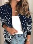 Casual Floral Long Sleeve Printed Outwear