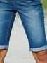 Plus size Denim Plain Fifth Jeans
