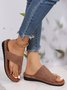 Solid Color Casual Flat Slippers