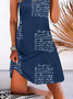 Text Letters Loose Casual Dresses