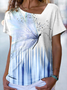 Butterfly Short sleeve Casual T-Shirt