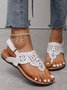 Comfortable Soft Sole Cutout Vintage Casual Thong Sandals