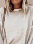 Casual Crew Neck Loose Sweatshirt