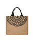Ethnic Linen Tote Bag Shoulder Shopping Bag