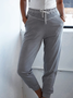 Women Casual Plain Autumn Polyester Sports & Indoor Loose T-Line Regular Medium Elasticity Sweatpants