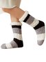 Casual Contrast Color Striped Plus Fleece Socks Home Floor Socks