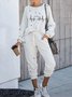 Casual Stars Heart/Cordate Loose Two-Piece Set