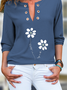 Loose Casual Notched Tops