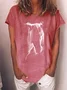 Horse Print Women's Cotton-Blend T-Shirt