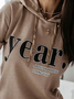 Loose Casual Text Letters Sweatshirts