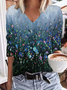 Floral Long Sleeve Loose T-Shirt