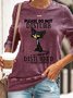Womens Please Do Not Disturb Letters Regular Fit Sweatshirt