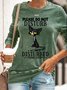 Womens Please Do Not Disturb Letters Regular Fit Sweatshirt