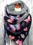 Bionic Butterfly Print Pattern Triangle Scarf Autumn and Winter Warmth