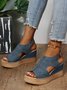 Vintage Wedge Platform Fish Mouth Sandals